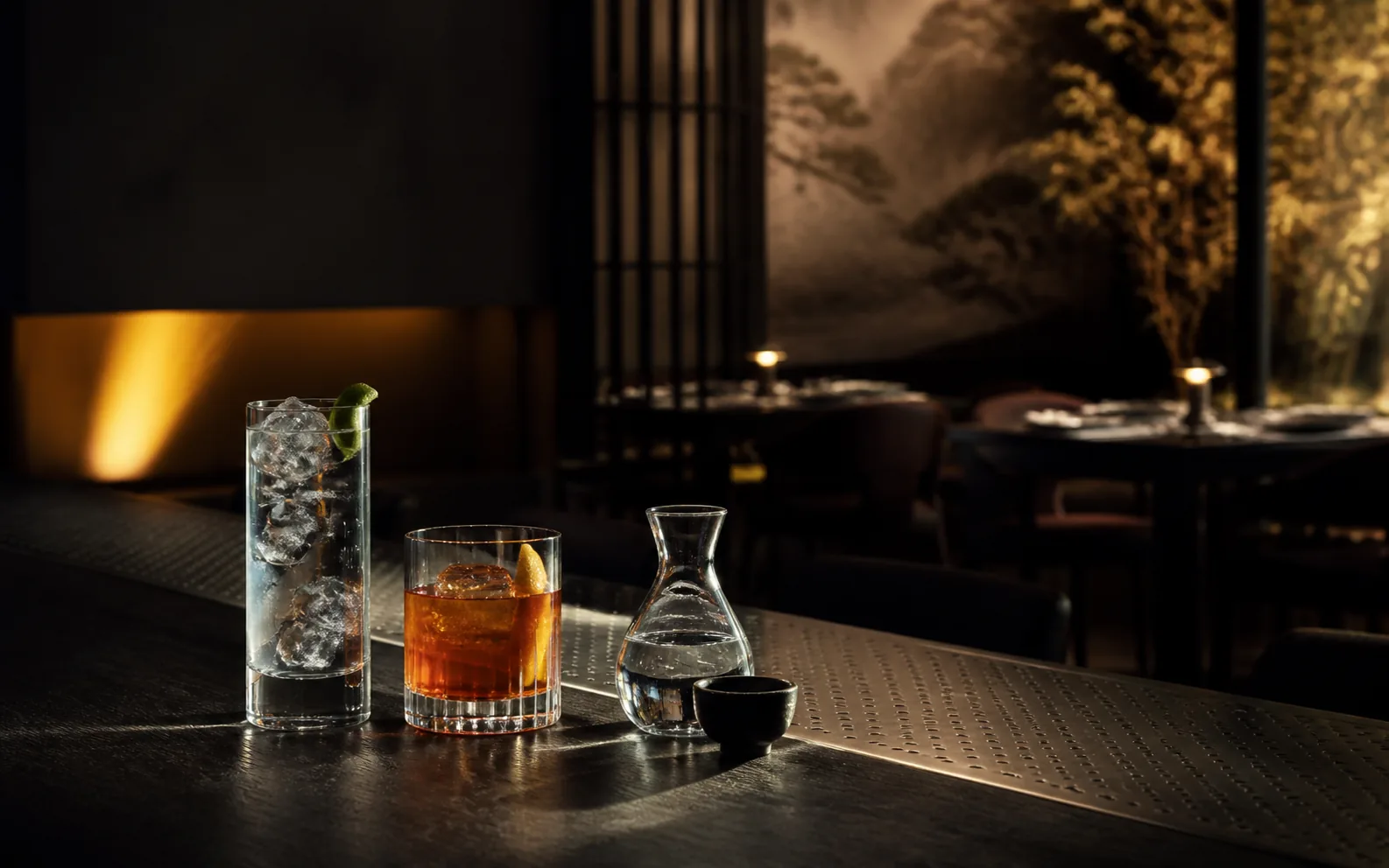 Concept preview of cocktails, sake and wine at the Sora Siam bar