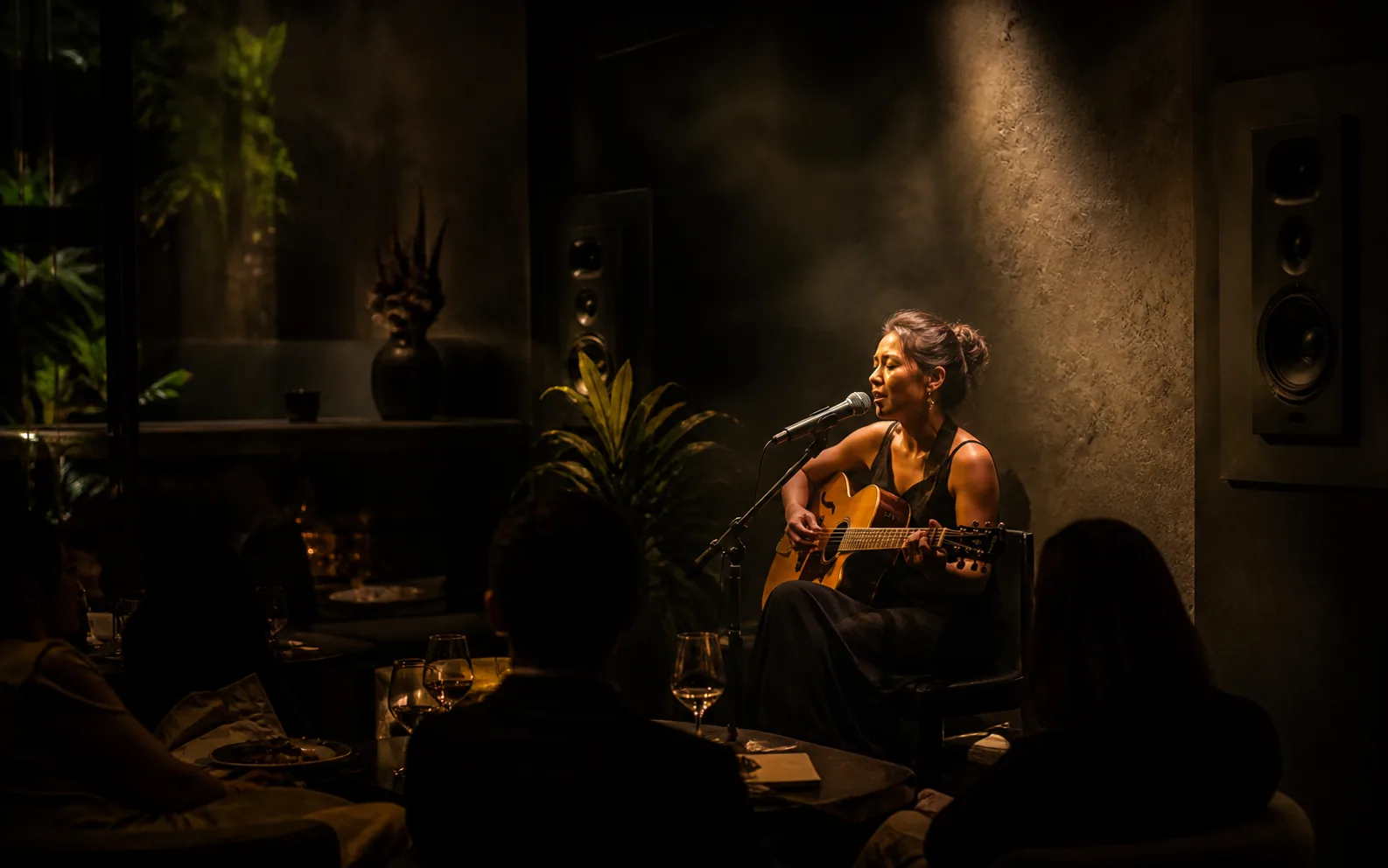 Concept preview of an intimate selected live set in the downstairs room